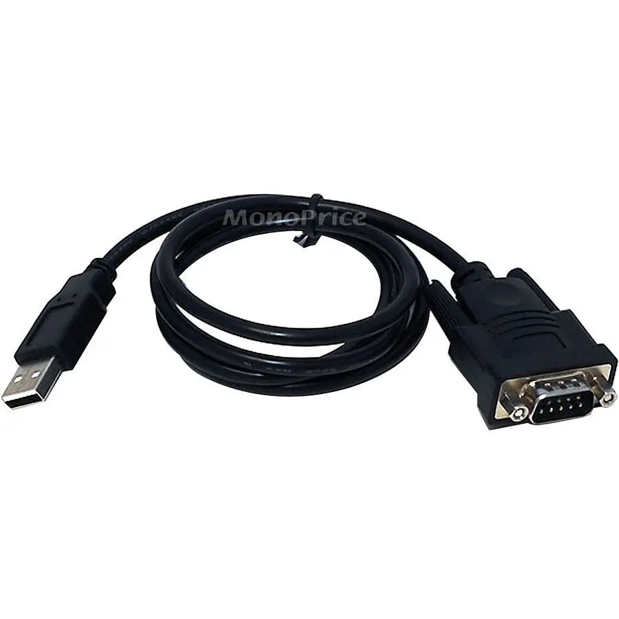 Monoprice USB to Serial Convert Cable (DB9M / USB A Male) - 3 Feet