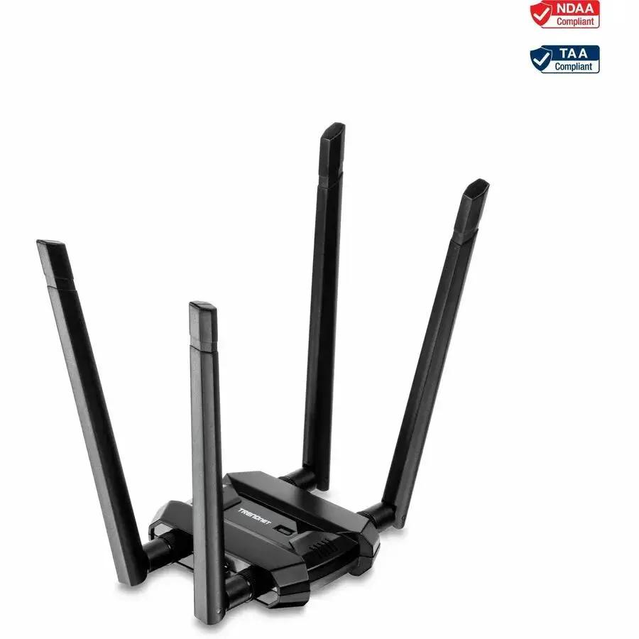 TRENDnet AC1900 High Power Dual Band Wireless USB Adapter TEW-809UB for Enhanced WiFi Performance by TRENDnet