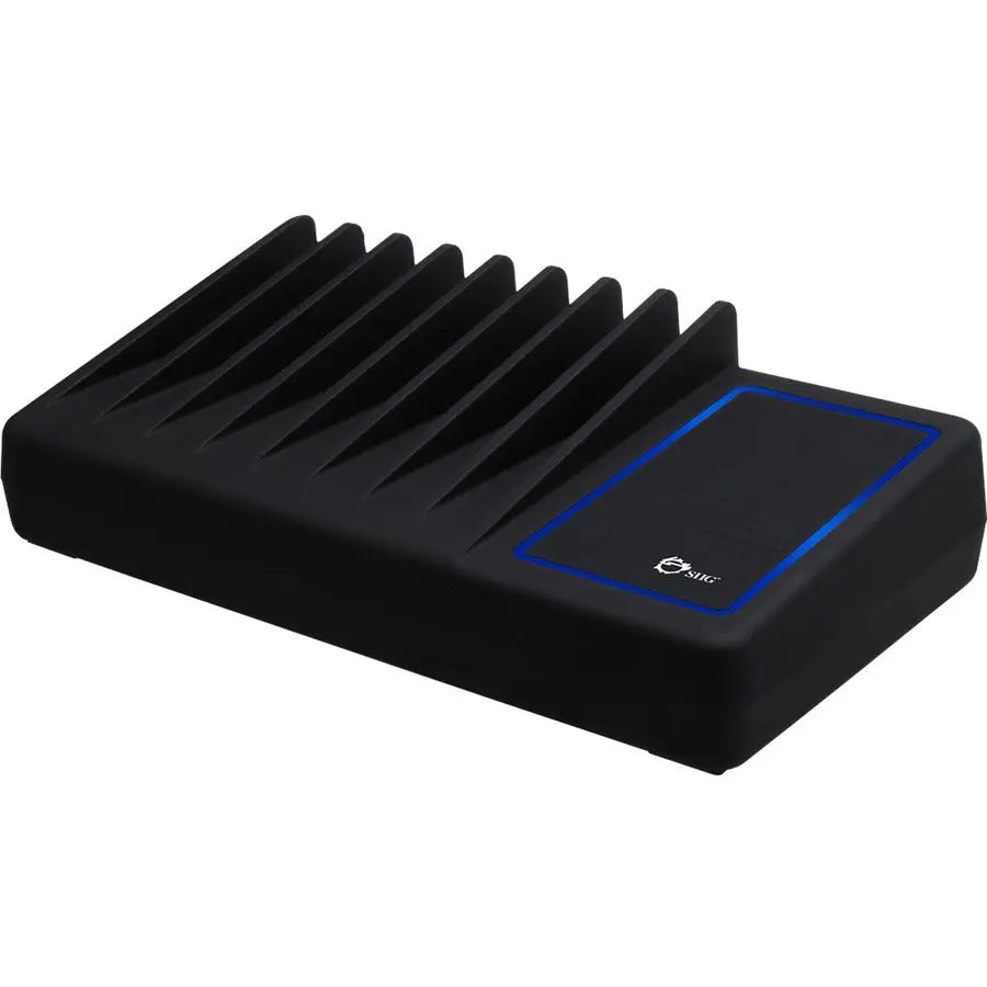 SIIG 10-Port USB Charging Station with Ambient Light Deck - Fast Charging for Multiple Devices