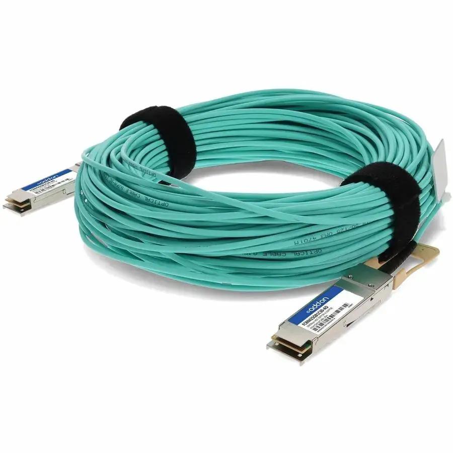 AddOn 30M Finisar FCBN425QB1C30 100GBase-AOC QSFP28 to QSFP28 Active Optical Cable - Multi-Mode Fiber, 30 Feet by ADDON