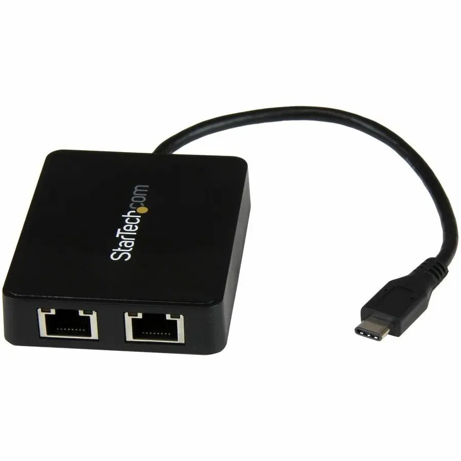 StarTech.com USB-C to Dual Gigabit Ethernet Adapter with USB 3.0 Type-A Port
