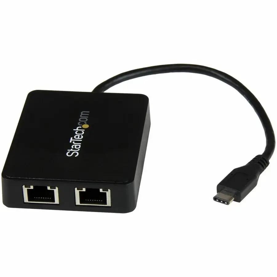 StarTech.com USB-C to Dual Gigabit Ethernet Adapter with USB 3.0 Type-A Port by StarTech.com