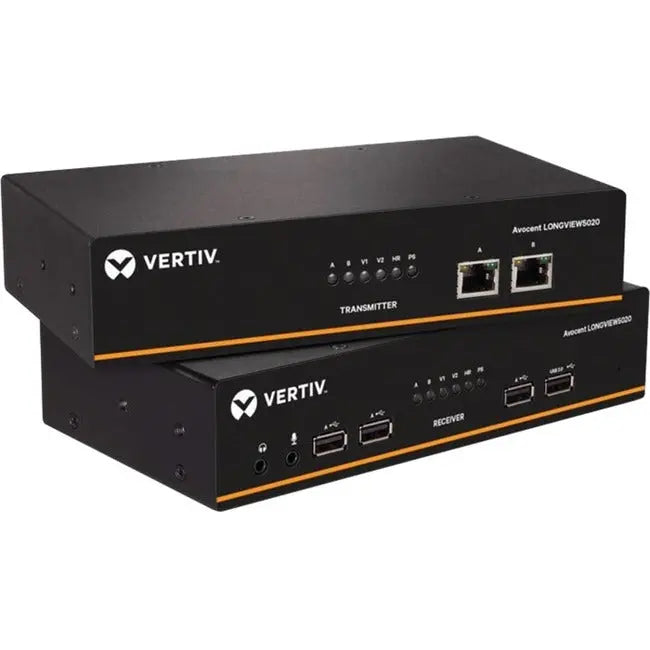 Vertiv Avocent LongView LV5020 Dual Monitor KVM Extender Kit with 4K Video and USB Support