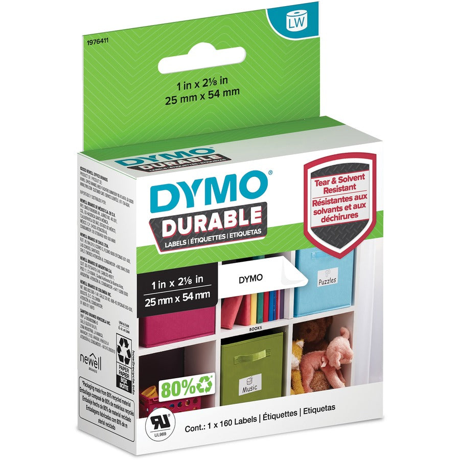 Dymo LabelWriter Labels Part Number 1976411 – Durable White Multi-Purpose ID Labels for Indoor and Outdoor Use
