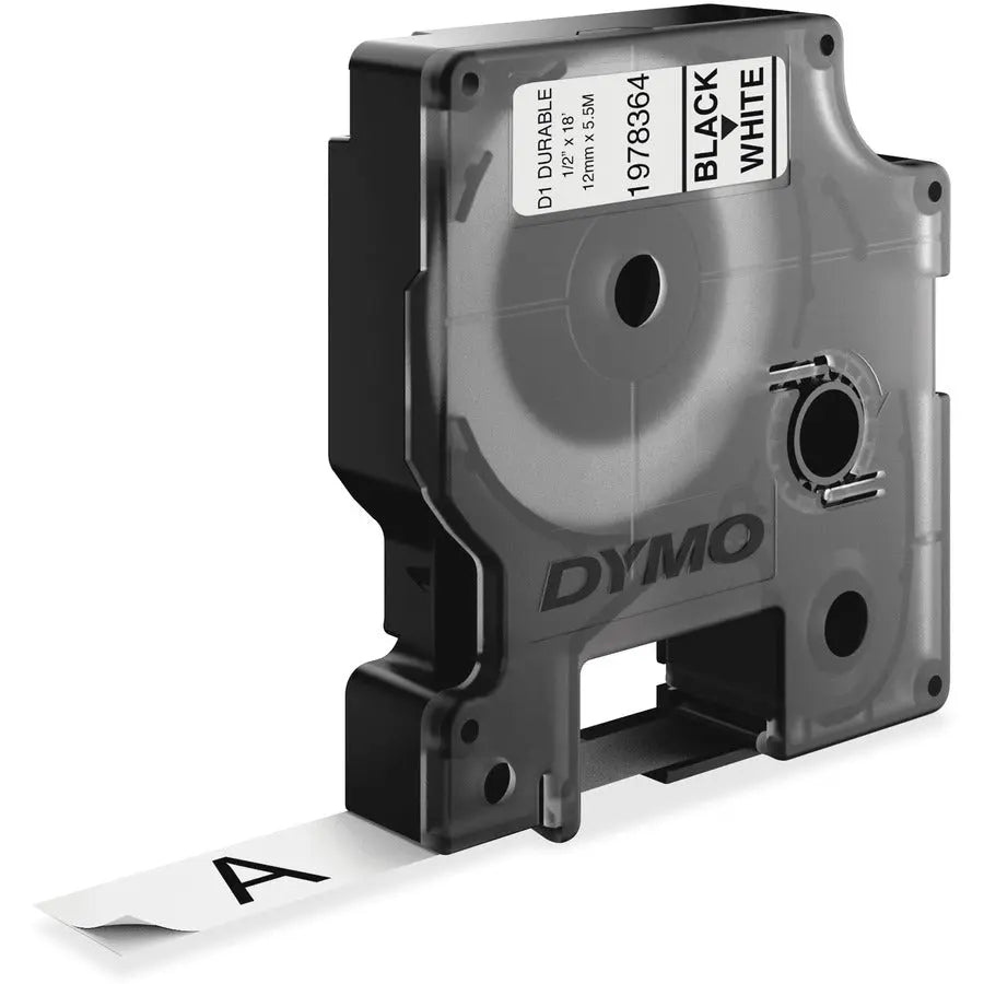 Dymo D1 Durable White ID Labels - Industrial Strength Adhesive for Indoor & Outdoor Use