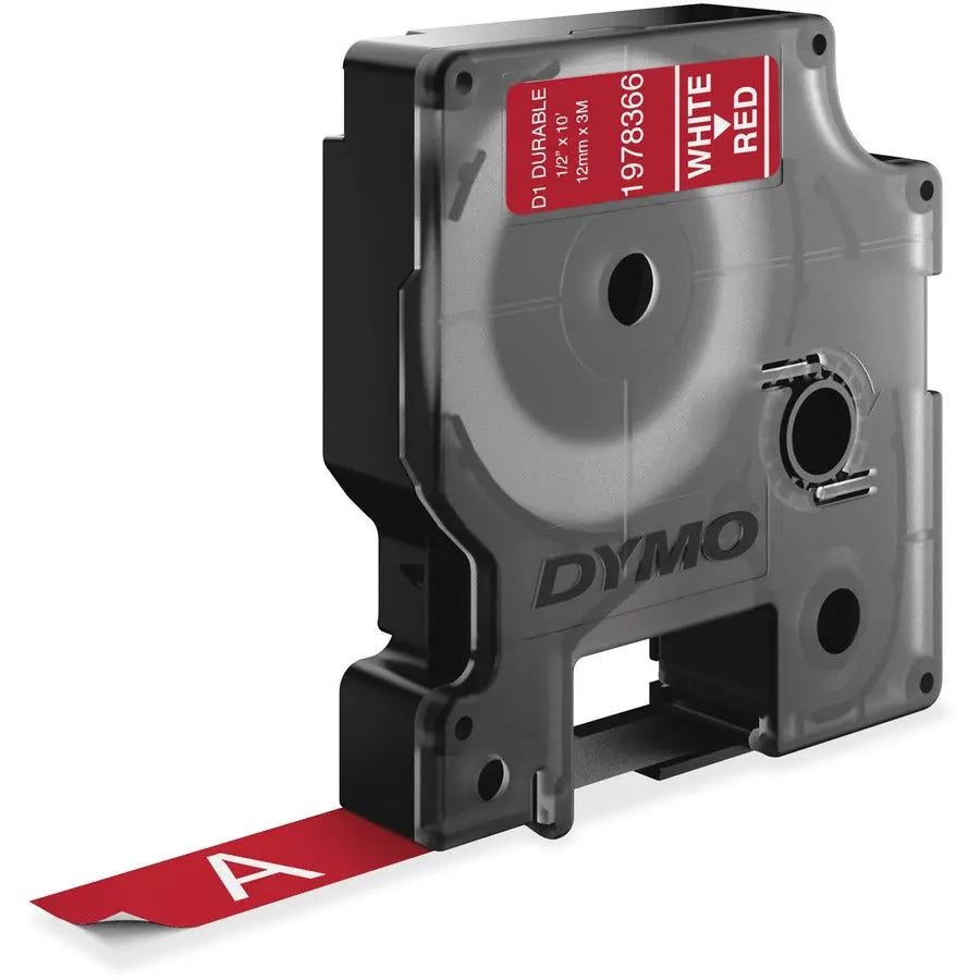 Dymo D1 Durable Labels – Red ID Labels for Indoor and Outdoor Use