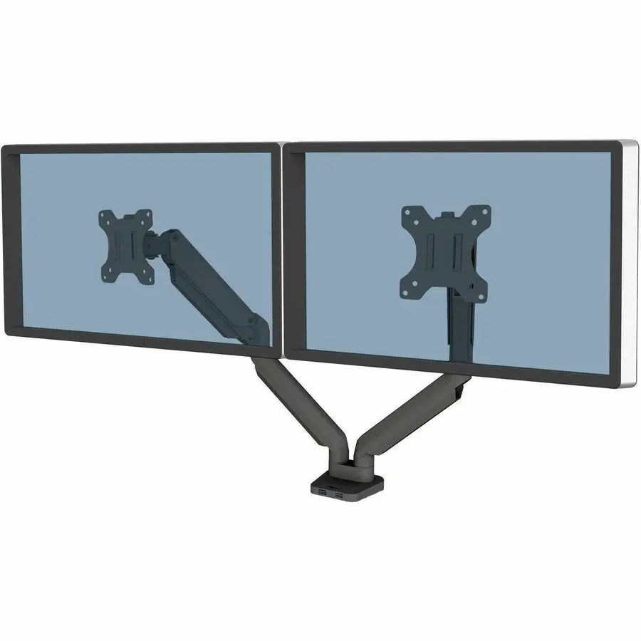 Fellowes Platinum Series Dual Monitor Arm for 40-Inch Monitors with Full Motion Adjustment and USB Ports