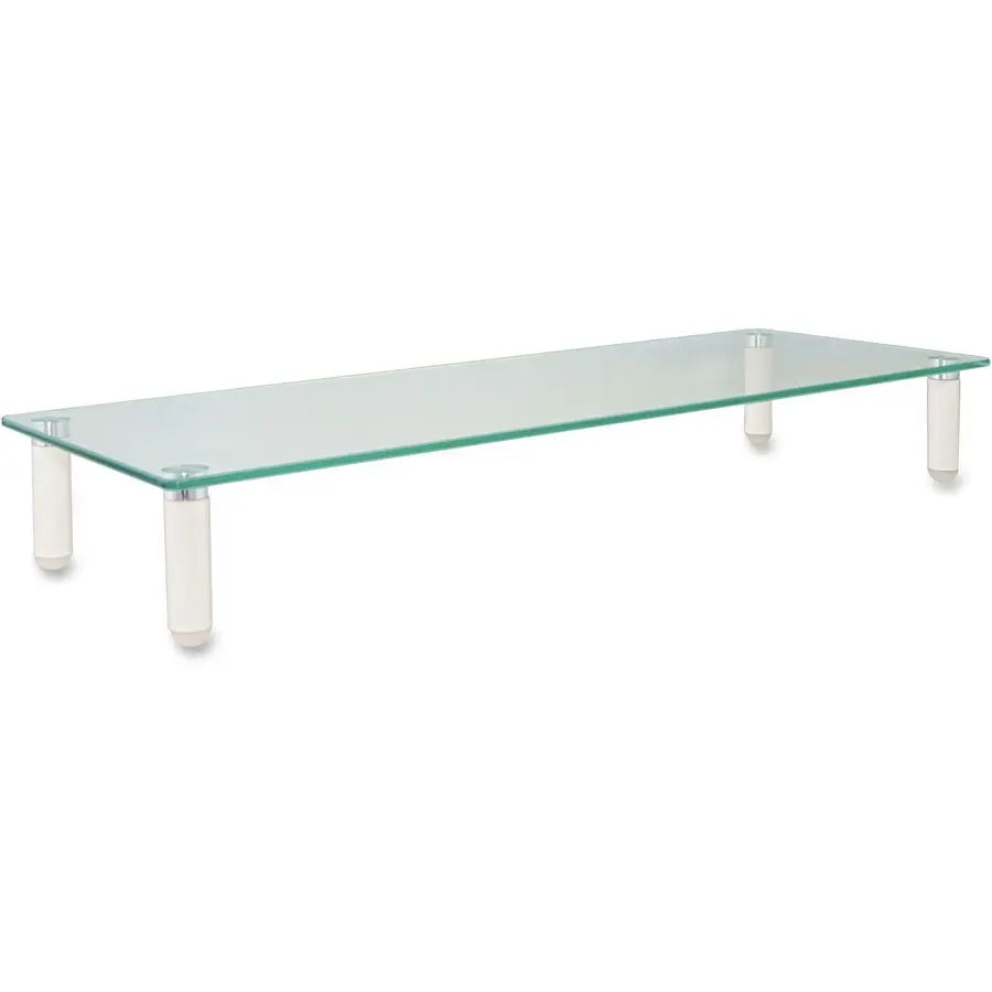 Kantek Glass Monitor Riser/Desk Shelf MS370 with Tempered Glass Top and Nonskid Feet
