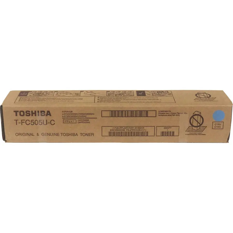 Toshiba Original High Yield Cyan Toner Cartridge TFC505UC for E-Studio Series