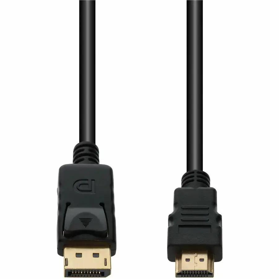 AddOn 6ft DisplayPort (Male) to HDMI (Male) Black Cable, 4K 30Hz by ADDON