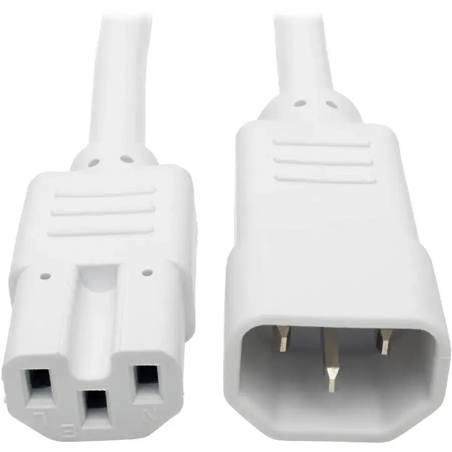 Eaton Tripp Lite Series Power Cord C14 to C15 - Heavy-Duty 15A, 250V, 3 ft. White by Eaton Corporation