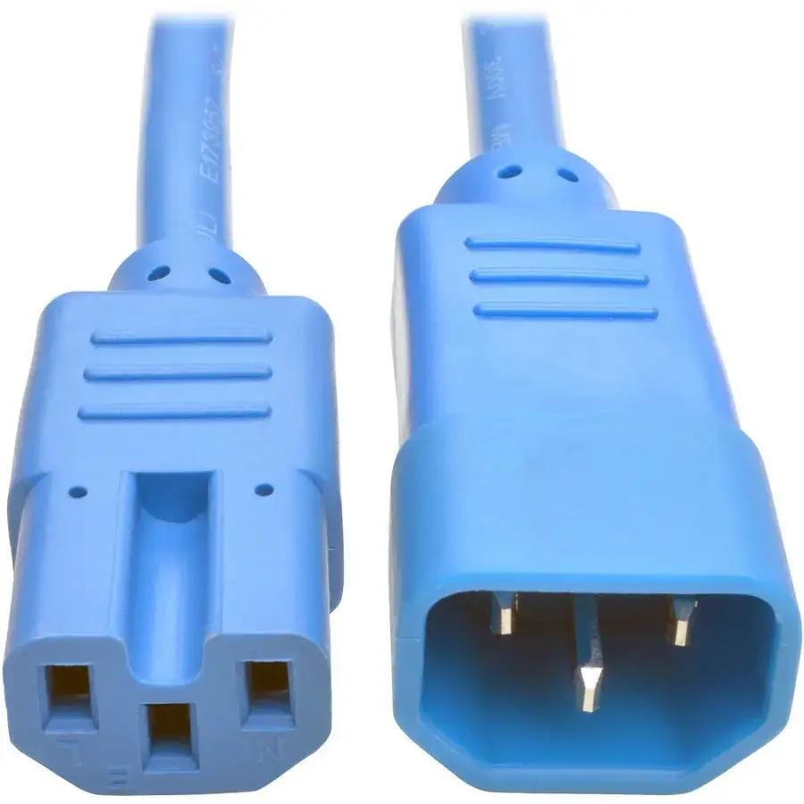 Tripp Lite by Eaton Power Cord C14 to C15 - Heavy-Duty 15A 250V 14 AWG, 2 ft, Blue by Eaton Corporation