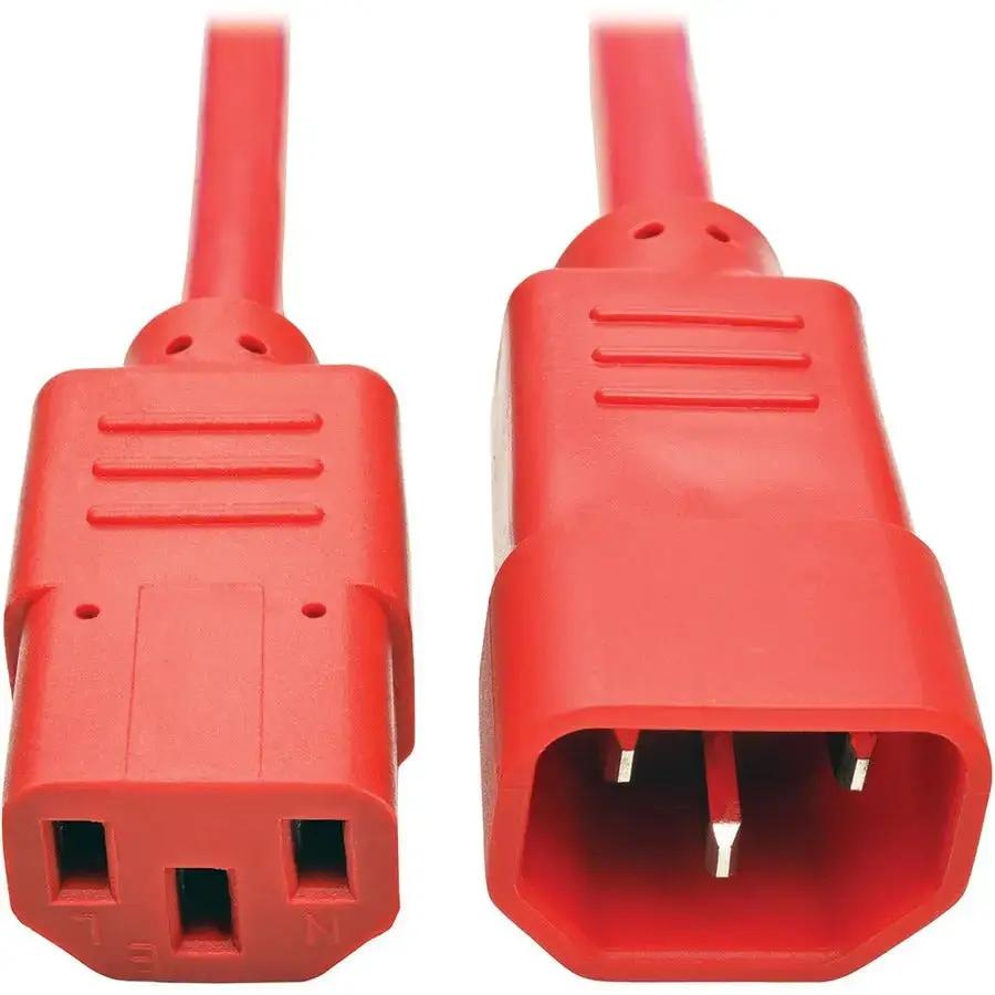 Eaton Tripp Lite Series PDU Power Cord, C13 to C14 - 2 Feet, 10A, 250V, Red by Eaton Corporation
