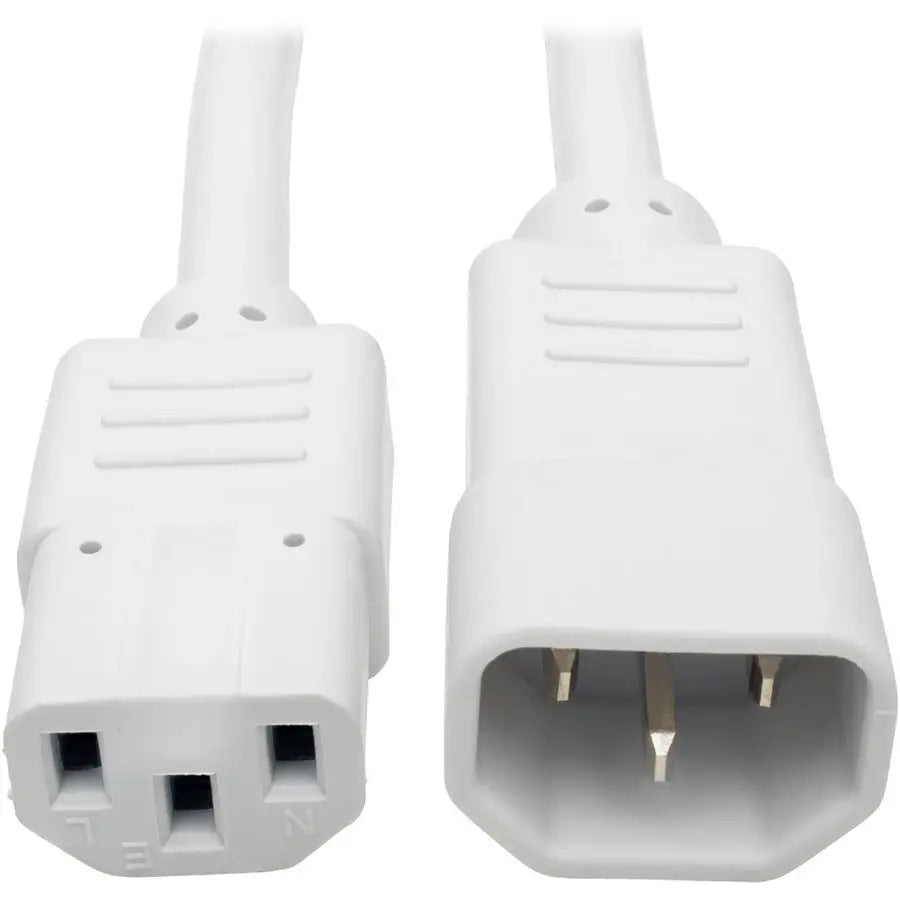 Tripp Lite by Eaton Heavy-Duty PDU Power Cord C13 to C14 – 6 ft., 15A, 250V, White (Part P005-006-AWH)