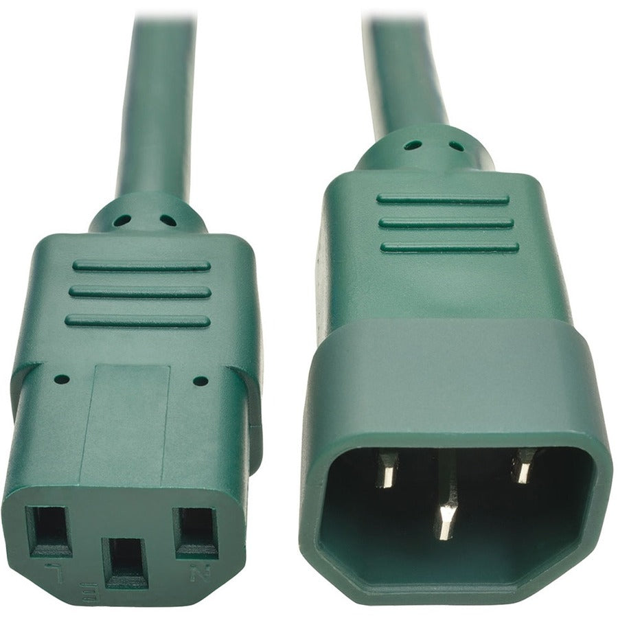 Eaton Tripp Lite Series Heavy-Duty Power Extension Cord C13 to C14, 3 Feet, 15A, 250V - Green