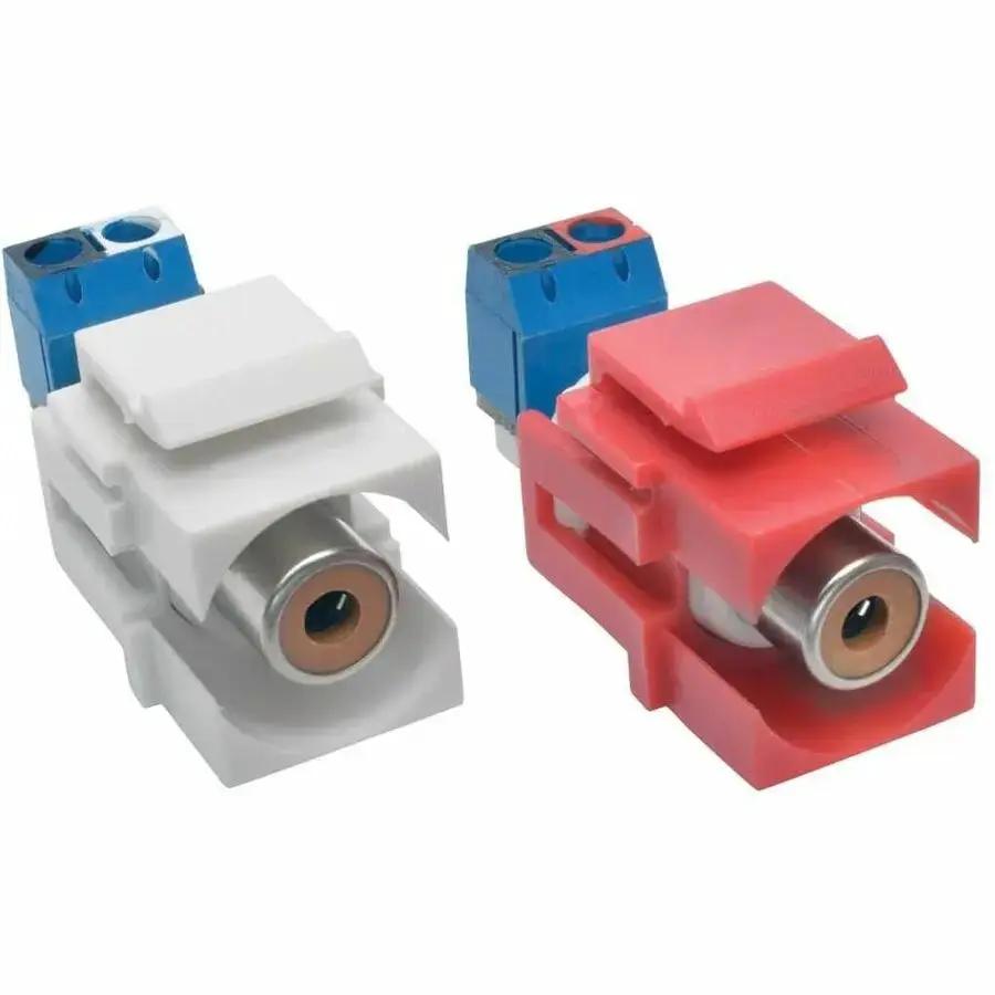 Eaton Tripp Lite Series RCA Female Audio to Screw Terminal Keystone Jack Kit, Red/White by Eaton Corporation