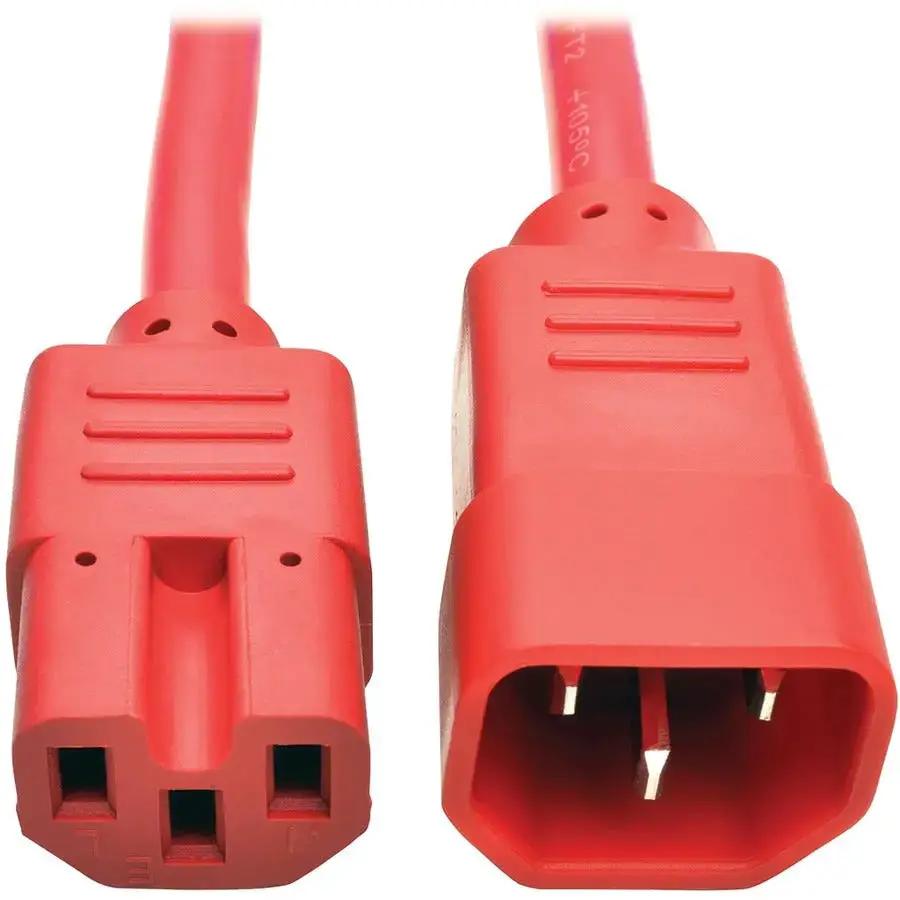 Tripp Lite by Eaton Power Cord C14 to C15 - Heavy-Duty 15A 250V 14 AWG, 2 ft Red by Eaton Corporation