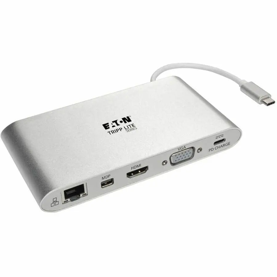 Eaton Corporation Tripp Lite U442-DOCK1 USB-C Docking Station with Dual Video Output and Gigabit Ethernet