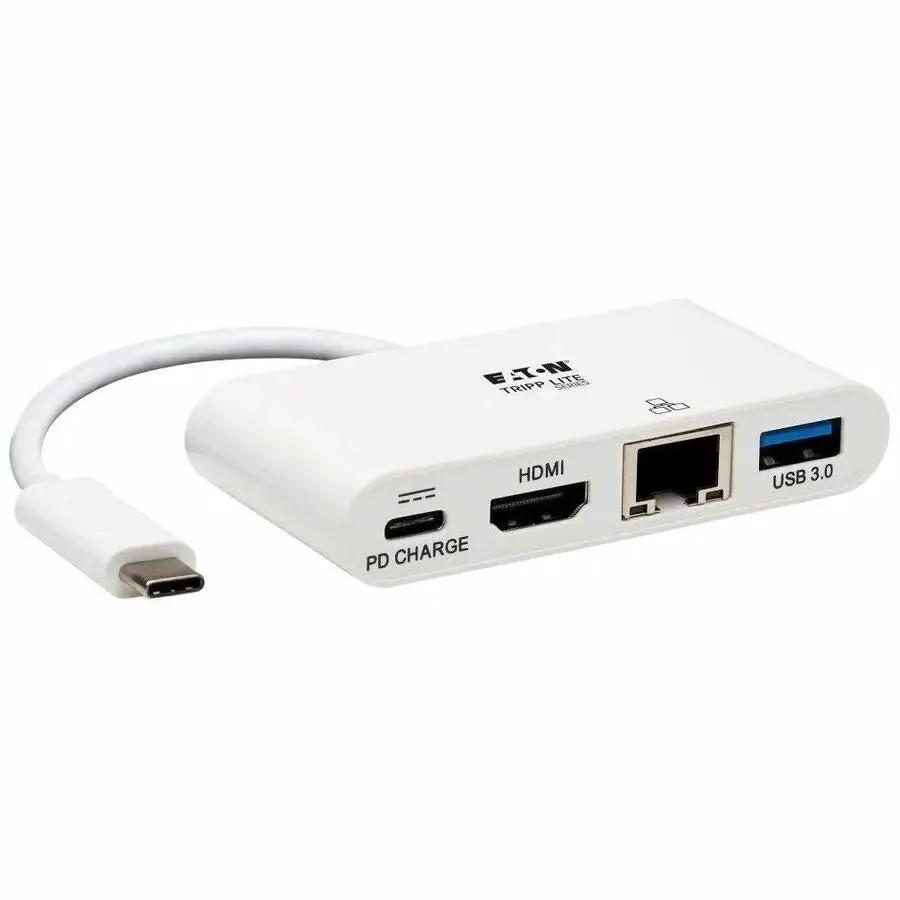 Eaton Corporation Tripp Lite U444-06N-H4GU-C USB-C Docking Station with 4K HDMI, Ethernet, and 60W Power Delivery by Eaton Corporation