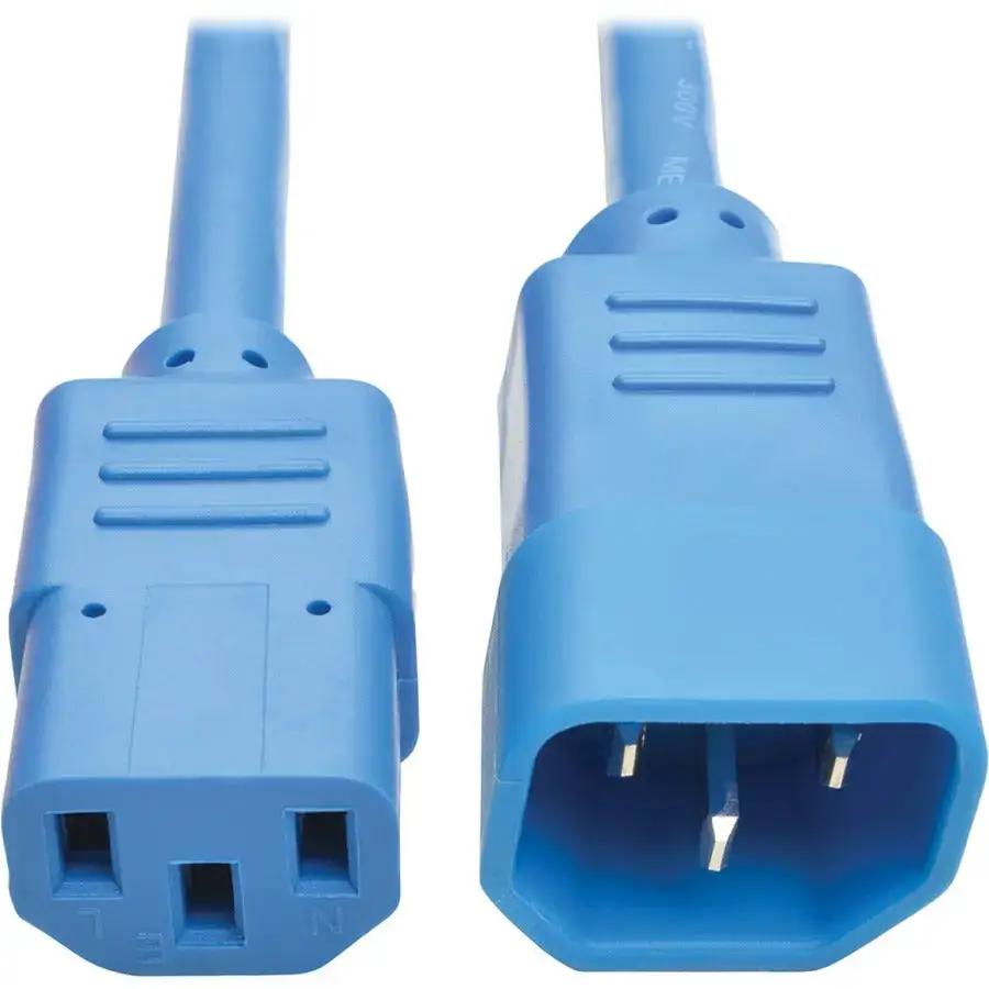 Eaton Corporation Tripp Lite Heavy-Duty Power Extension Cord C13 to C14, 2 ft, 15A, 250V, Blue by Eaton Corporation