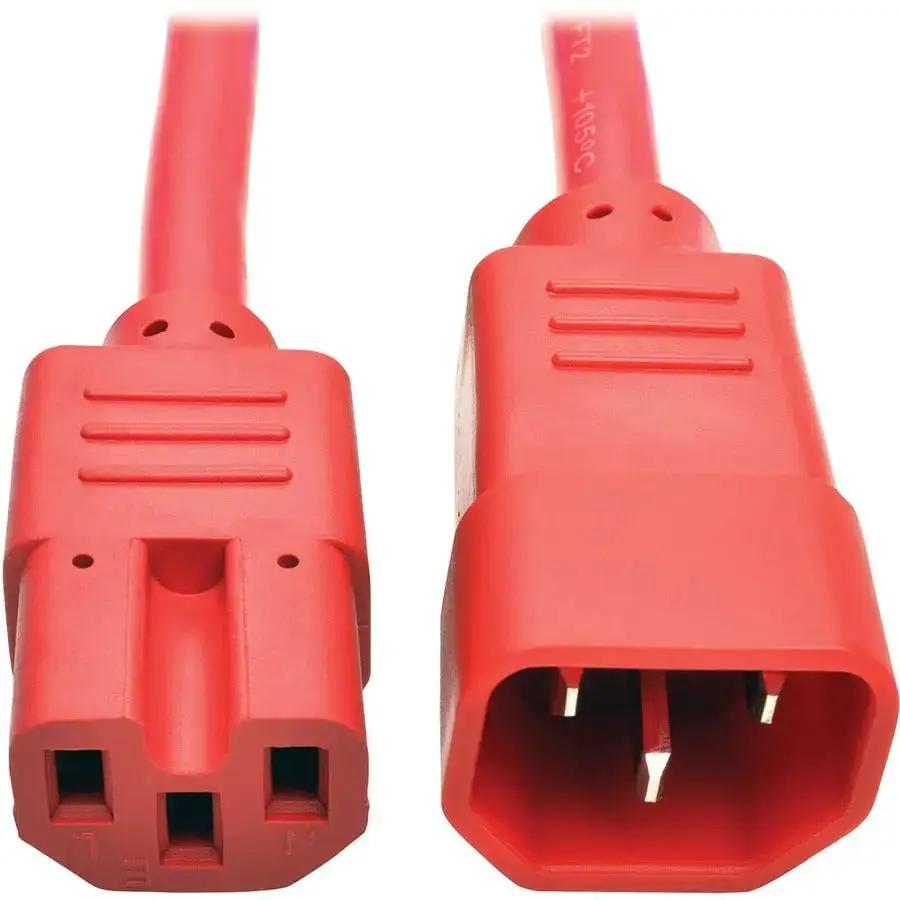 Tripp Lite by Eaton Power Cord C14 to C15 - Heavy-Duty 15A 250V 14 AWG 3 ft. Red by Eaton Corporation
