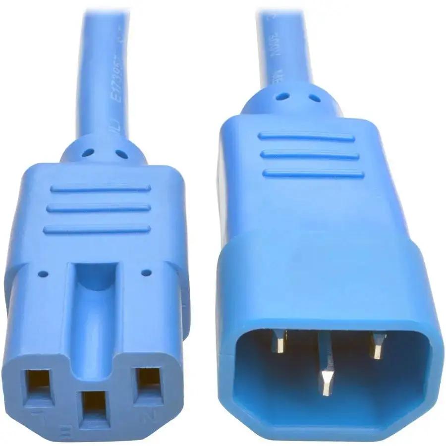 Tripp Lite by Eaton Power Cord C14 to C15 - Heavy-Duty 15A 250V 14 AWG, 3 ft, Blue by Eaton Corporation