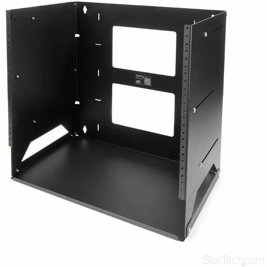 StarTech.com Wall-Mount Server Rack with Built-in Shelf - 8U, Solid Steel, Adjustable Depth