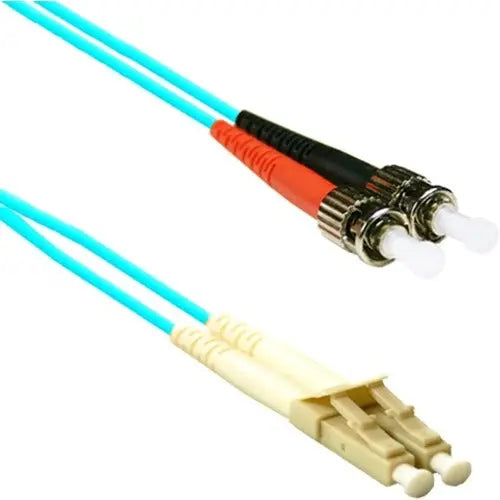ENET 7M ST/LC Duplex Multimode 50/125 Fiber Optic Patch Cable – Aqua, 10G OM3 Support