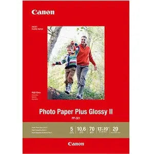 Canon Photo Paper Plus Glossy II - PP-301 - 13x19 Inches, 20 Sheets | Rich Colors & Glossy Finish for Professional Photographs