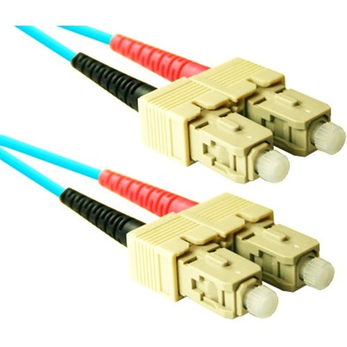 ENET NSI Industries SC2-OM4-3M-ENC Fiber Optic Duplex Patch Cable, Aqua, 3 Meters