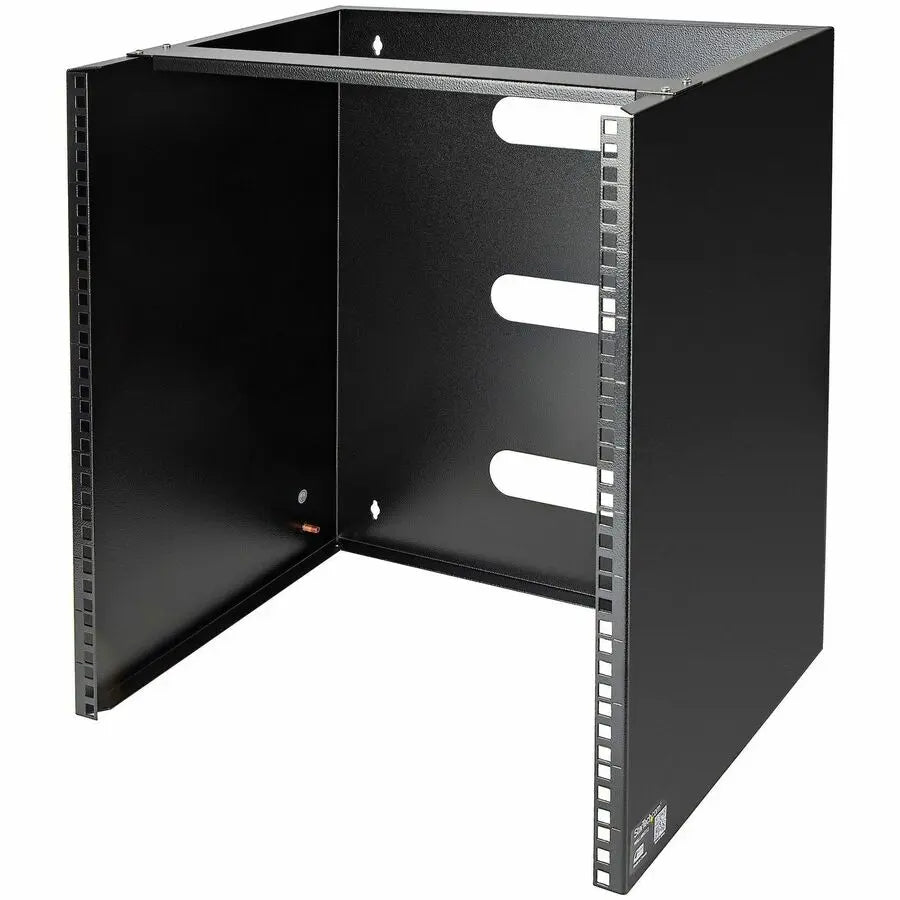 StarTech.com 12U Wall Mount Rack for Shallow Equipment - 14 Inch Depth, Steel Construction, Black