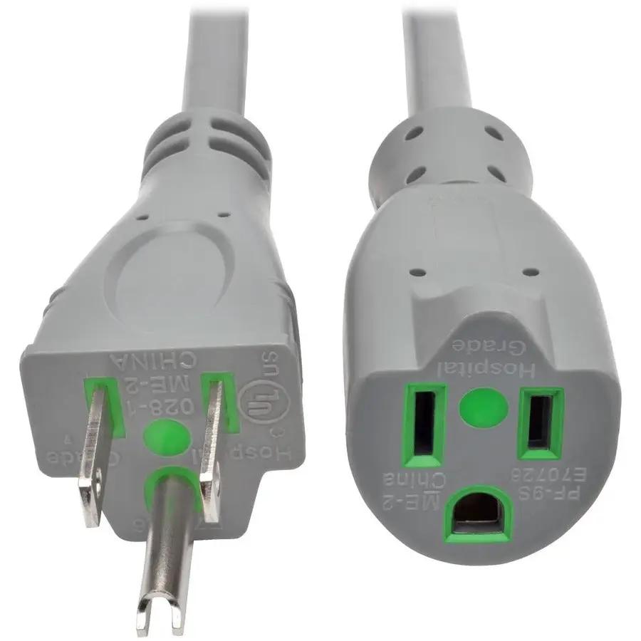 Eaton Tripp Lite Series P022-006-GY-HG 6 ft Medical Power Extension Cord with Hospital-Grade NEMA 5-15P-HG to 5-15R-HG Connectors by EATON TRIPP LITE SERIES CONNECTIVIT