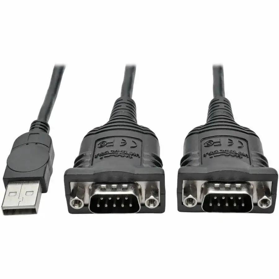 Eaton Tripp Lite Series 2-Port USB to DB9 Serial FTDI Adapter Cable with COM Retention (M/M), 6 ft by Eaton Corporation