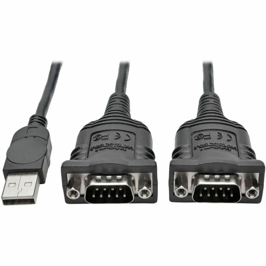 Eaton Tripp Lite Series U209-006-2 6 ft 2-Port USB to DB9 Serial FTDI Adapter Cable with COM Retention by EATON TRIPP LITE SERIES MASTER-POWE