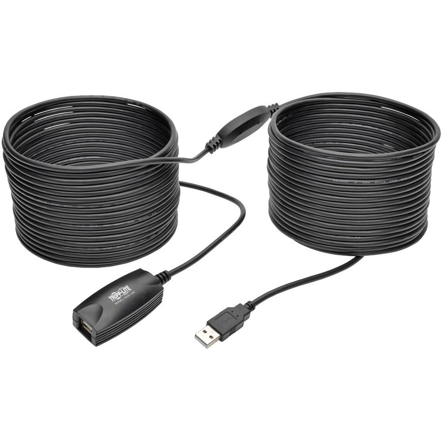 Eaton Tripp Lite Series USB 2.0 Active Extension Repeater Cable (U026-15M) – 49 ft. USB-A Male to Female
