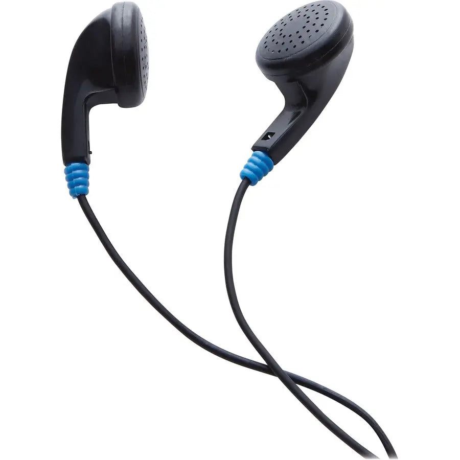 Verbatim Stereo Earphones Model 99711 - Compact Black Earbuds for On-the-Go Use