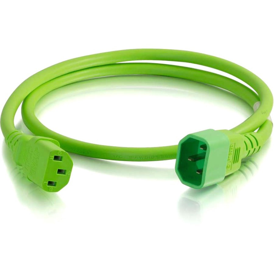 Legrand Group C2G 5ft 18AWG Power Cord (IEC320C14 to IEC320C13) - Green