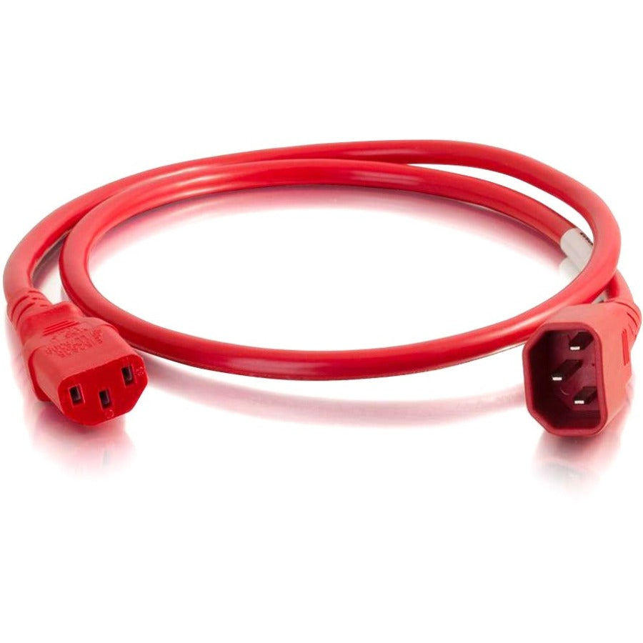 C2G Legrand Group 8ft 14AWG Power Cord (IEC320C14 to IEC320C13) - Red