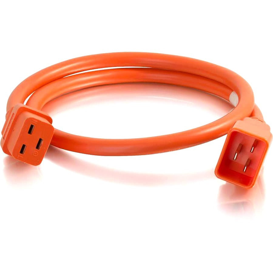 Legrand Group C2G 1ft 12AWG Power Cord (IEC320C20 to IEC320C19) - Orange