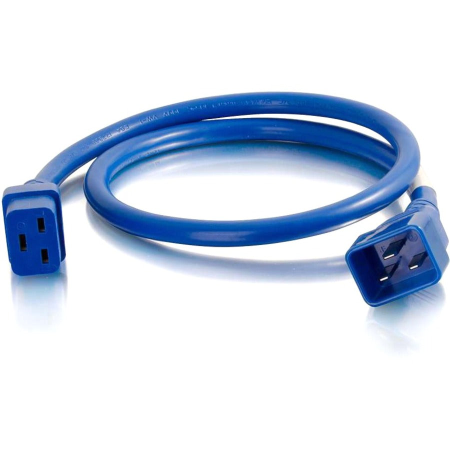 Legrand Group C2G 2ft 12AWG Power Cord (IEC320C20 to IEC320C19) - Blue