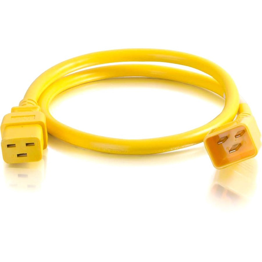 Legrand Group C2G 2ft 12AWG Power Cord (IEC320C20 to IEC320C19) - Yellow