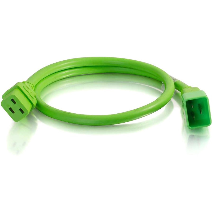 Legrand Group C2G 3ft 12AWG Power Cord (IEC320C20 to IEC320C19) - Green