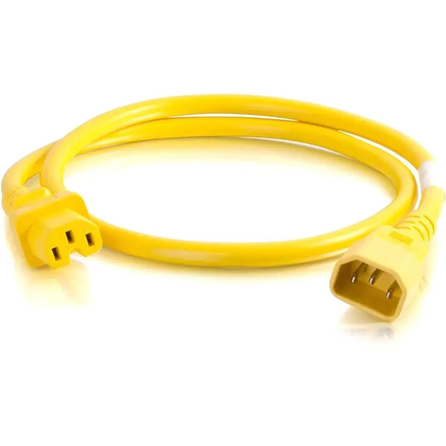 Legrand Group C2G 17544 4ft Yellow Power Cord (IEC320C14 to IEC320C13) – 14 AWG