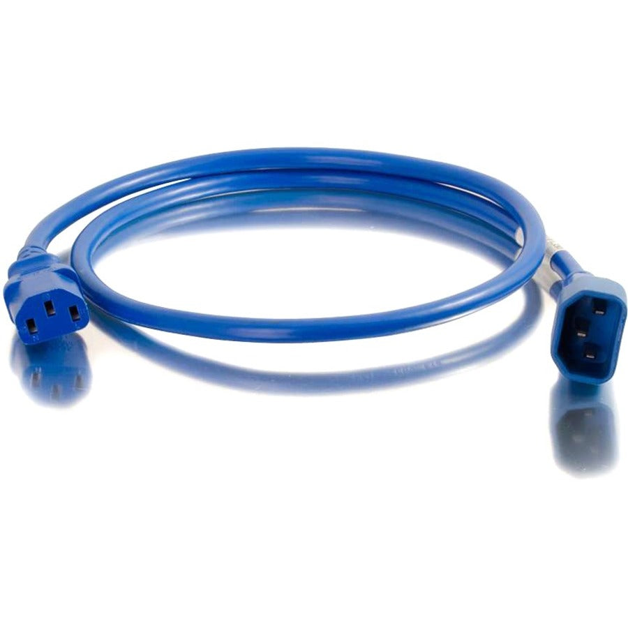 C2G 3ft Blue Power Cord (IEC320C14 to IEC320C13) – 14AWG with Locking Connector by Legrand Group