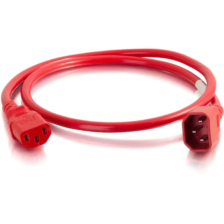 Legrand Group C2G 3ft Red 14AWG Power Cord (IEC320C14 to IEC320C13) for Reliable Data Center Power Distribution