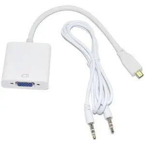 4XEM Micro HDMI to VGA Adapter Cable with Audio - Model 4XMMHDMIVGAA