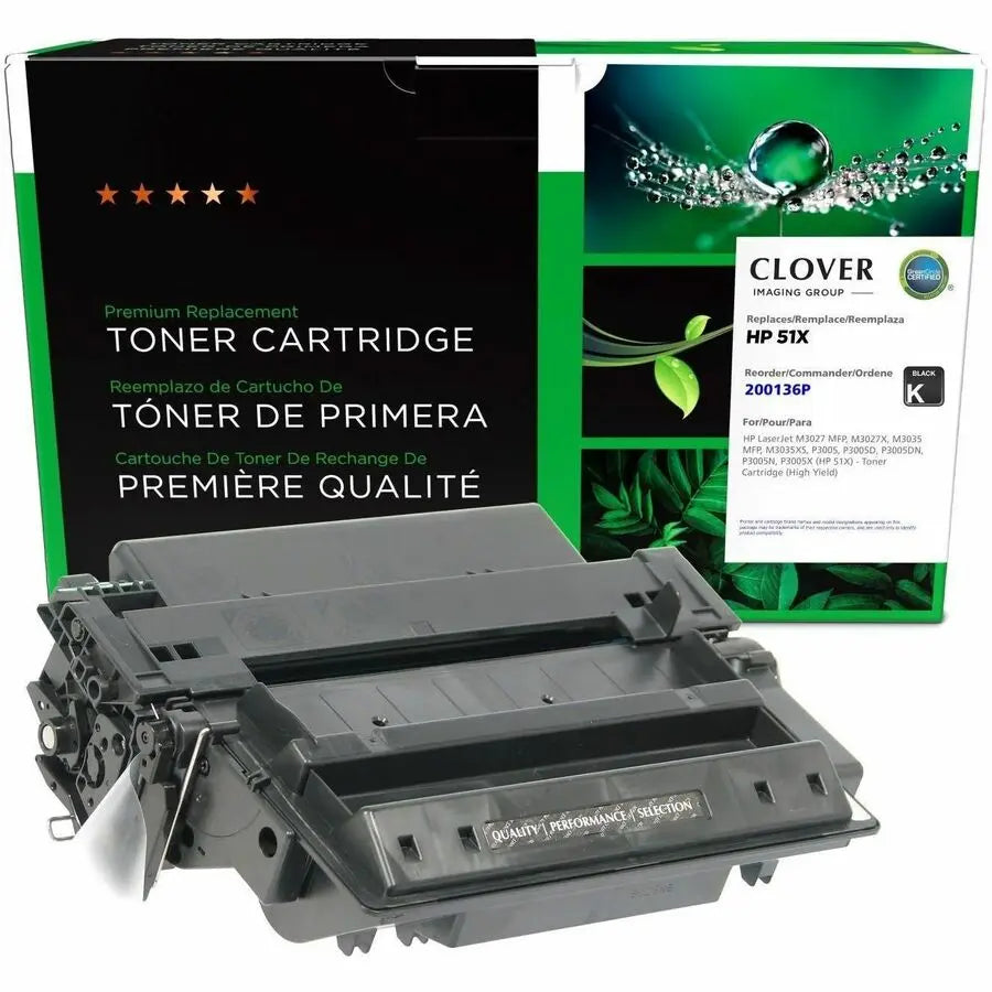 Clover Imaging Remanufactured HP 51X High Yield Black Toner Cartridge for HP LaserJet MFP and P Series Printers