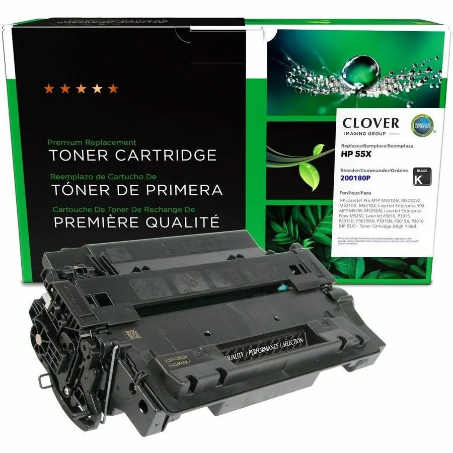 Clover Imaging Remanufactured High Yield Toner Cartridge for HP 55X (CE255X) – Black, 12,500 Pages Yield