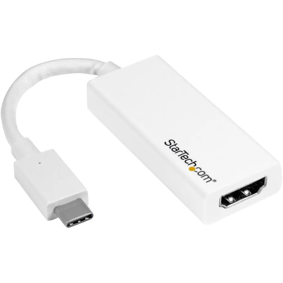 StarTech.com USB-C to HDMI Adapter - White - 4K 60Hz - Thunderbolt 3 Compatible