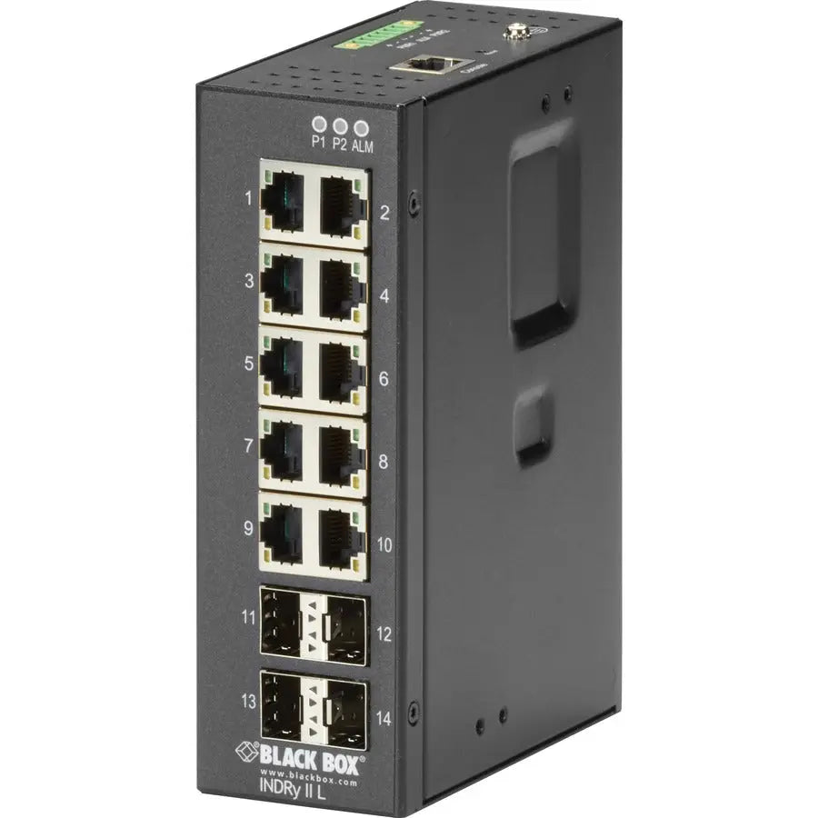 Black Box LIG1014A Hardened Managed Ethernet Switch – Industrial Gigabit Ethernet with PoE and SFP Ports